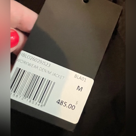 NWT The Kooples Denim Workwear Quilted Jacket in Black - Size M - Picture 5 of 6